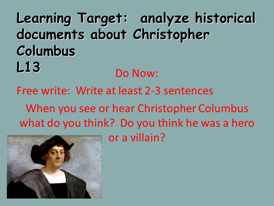 Christopher Columbus Thesis Statement