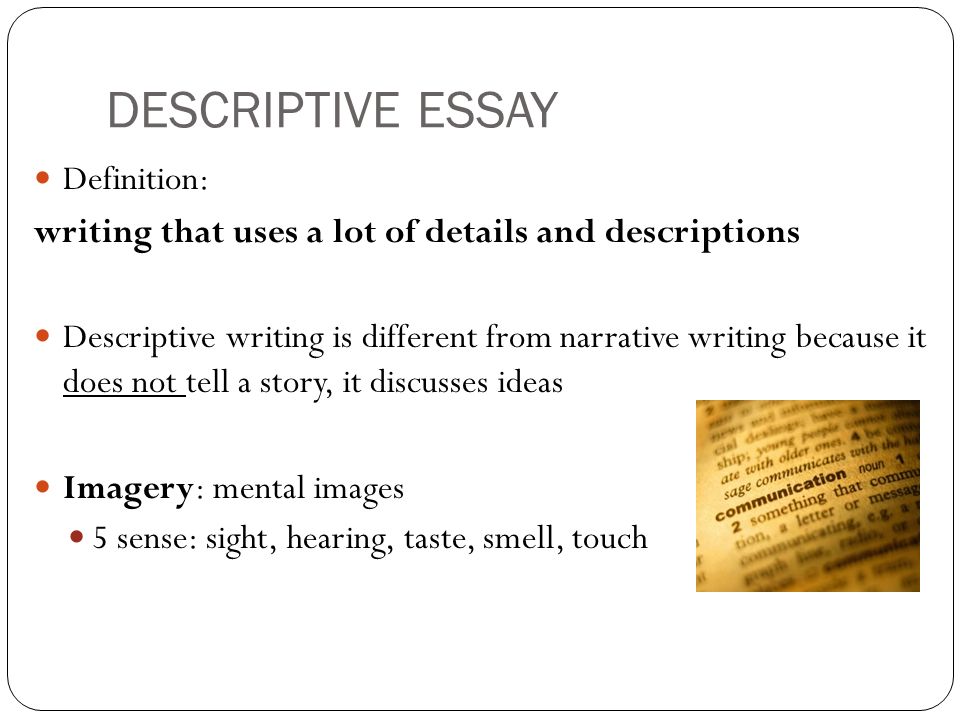 How to write a descriptive nonfiction essay