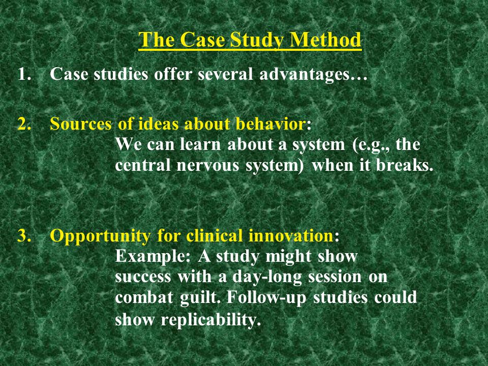 Advantages of case study method