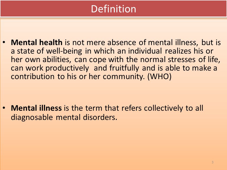 mental health definition