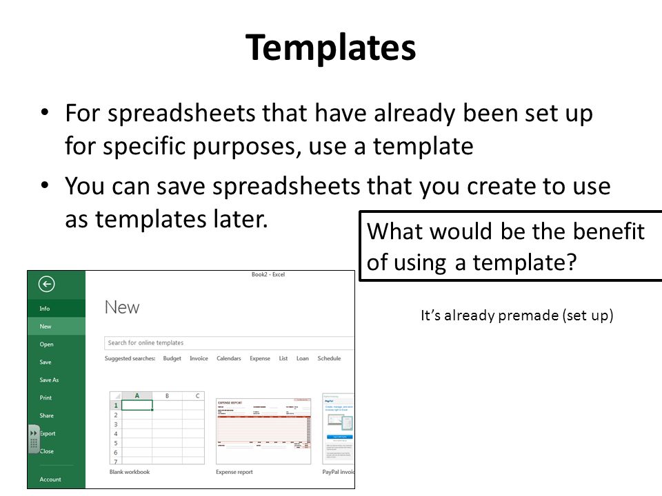 pre made spreadsheets
