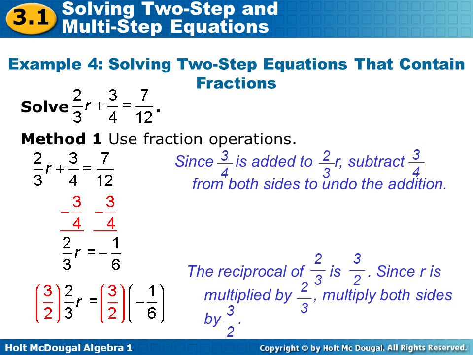 Solving A 2 Step Equation With Signed Fractions Calculator Solving Two Step Equations With Fractions Worksheet Talkchannels