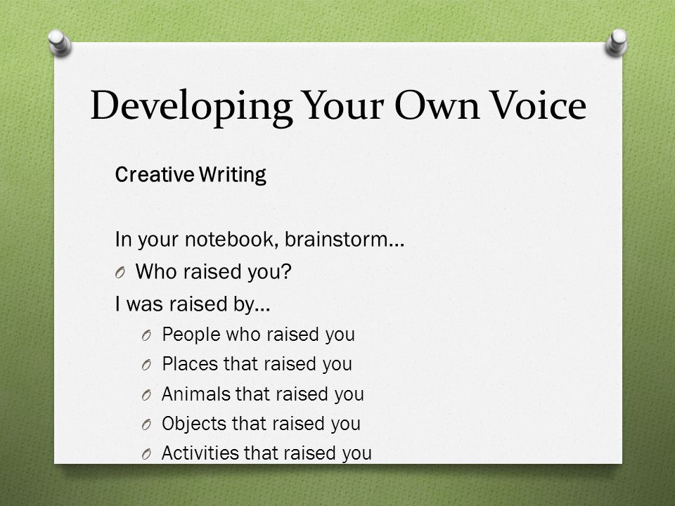 Creative Writing Paragraphs