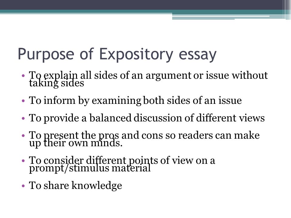 Written explanation expository essay
