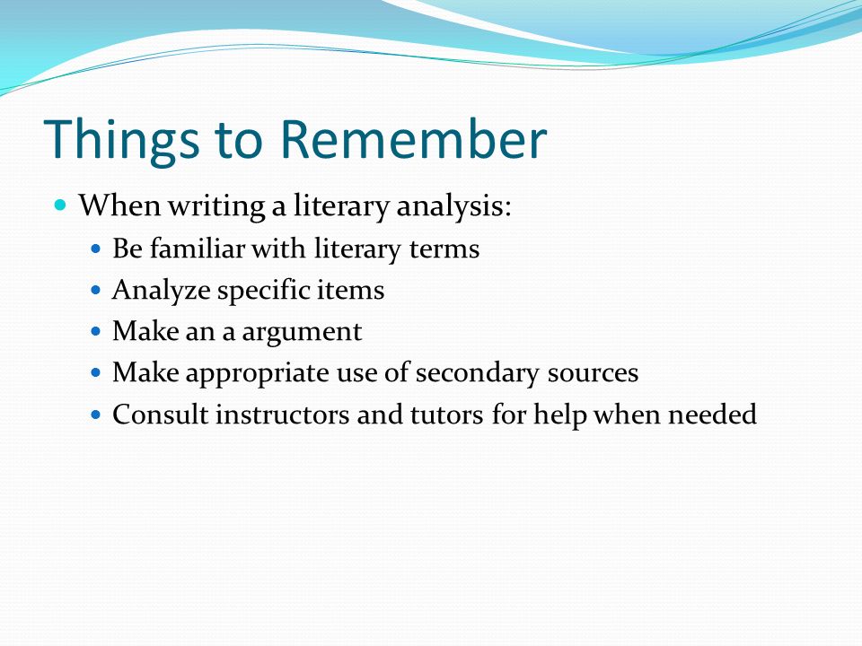 Sample Literary Essay