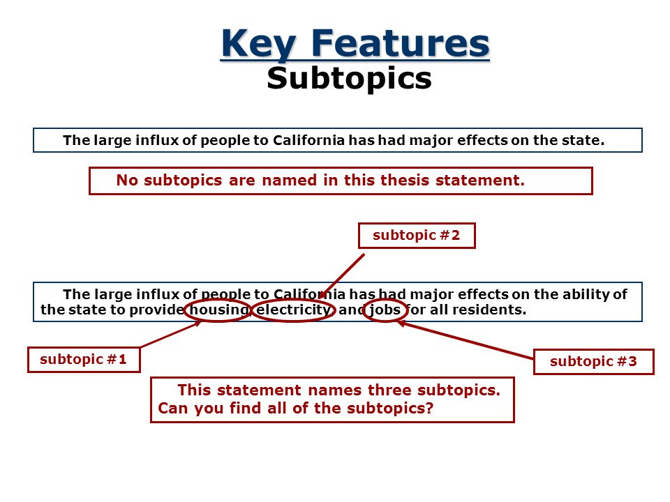 You can make your thesis statement more specific by including subtopics or supporting ideas.