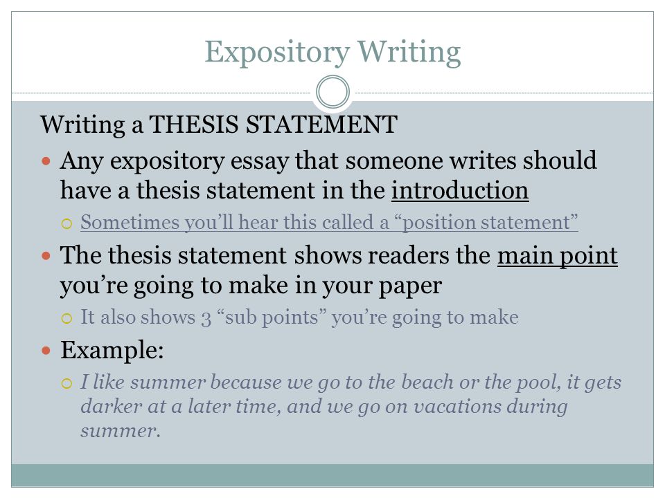 write an expository essay