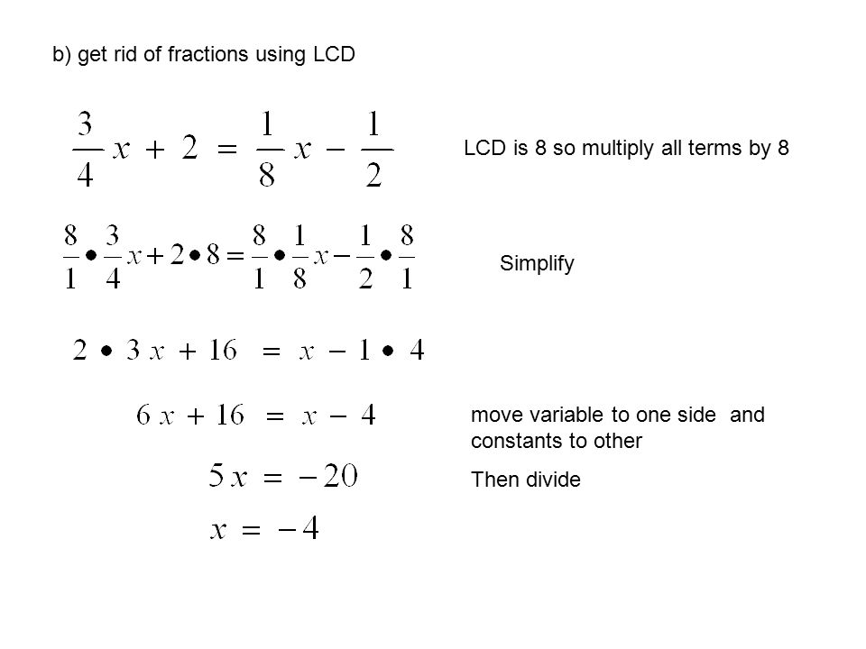 Fraction Equations With Variables Talkchannels Lesson 1 5 Solving Equations Objectives Do Not Write Students With Fractions