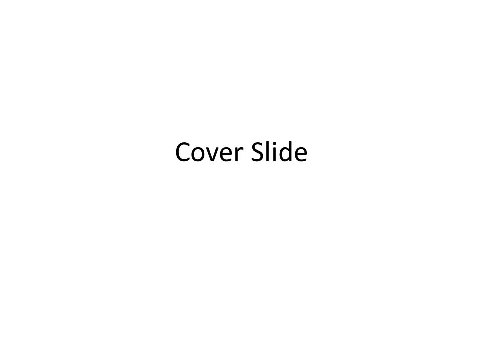 Cover Slide