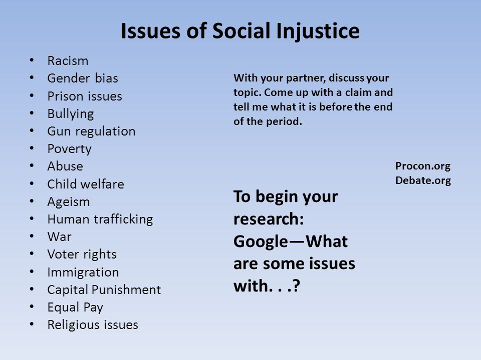 Social injustice essays