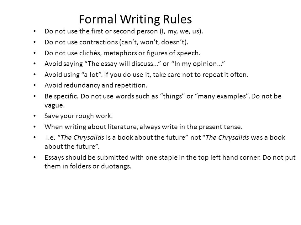 rules for writing a personal essay rules for writing a personal essay