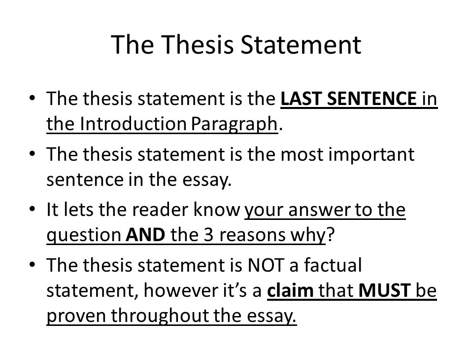 thesis statement of argumentative essay