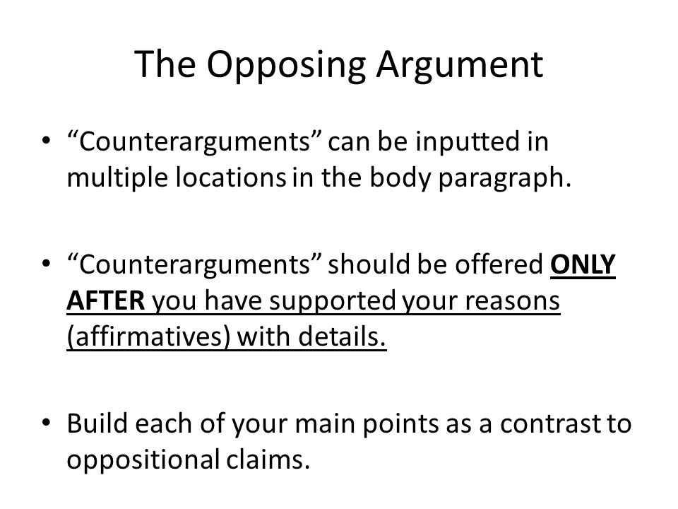 5 Paragraph Argumentative Essay