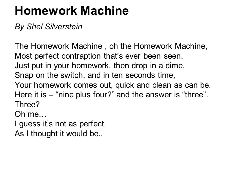 Homework oh homework by jack prelutsky