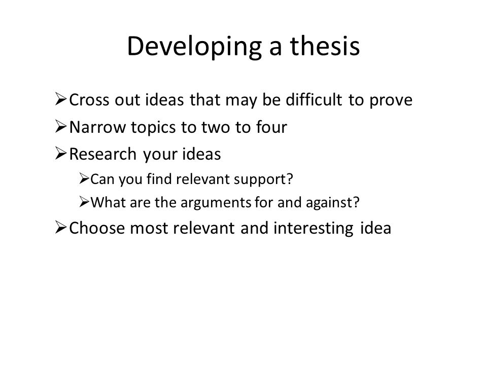 How to write a thesis for an analysis paper