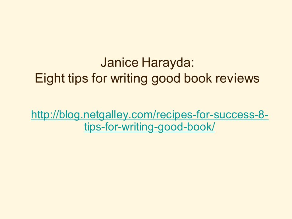 tips writing good book review