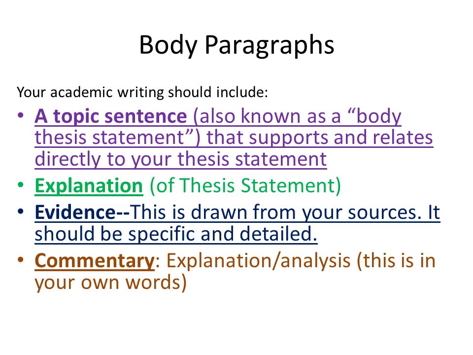 a thesis statement should include