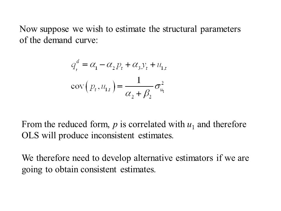 Simultaneous Equations Models A Model Is 4 Now