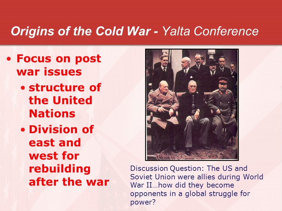 how did the cold war begin Document-based question how did the cold war begin and what'weaponso were used to fight it historical context: between l945 and 195o the wartime alliance between the united states and the soviet union broke. how did the cold war begin Document-based question how did the cold war begin and what'weaponso were used to fight it historical context: between l945 and 195o the wartime alliance between the united states and the soviet union broke.