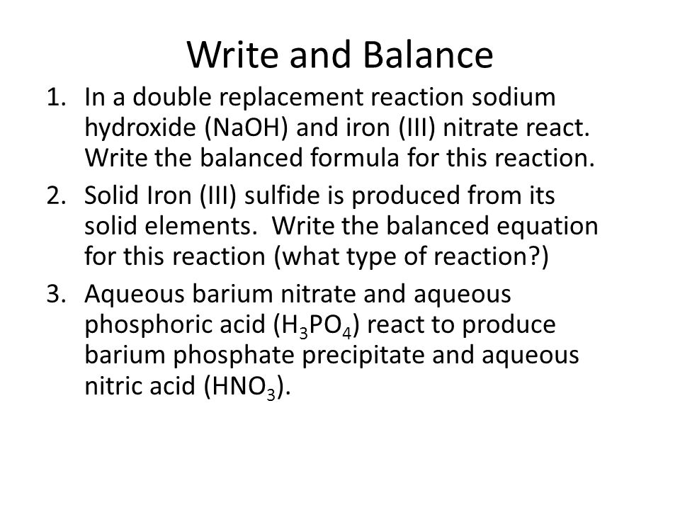 Chem Final Review Sample Question Given Periodic Table In A Double Replacement Reaction Sodium Hydroxide Naoh And