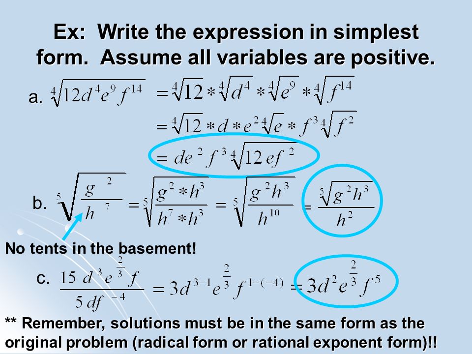 7 2 properties of rational exponents by l kealii alicea ppt write the expression in simplest form