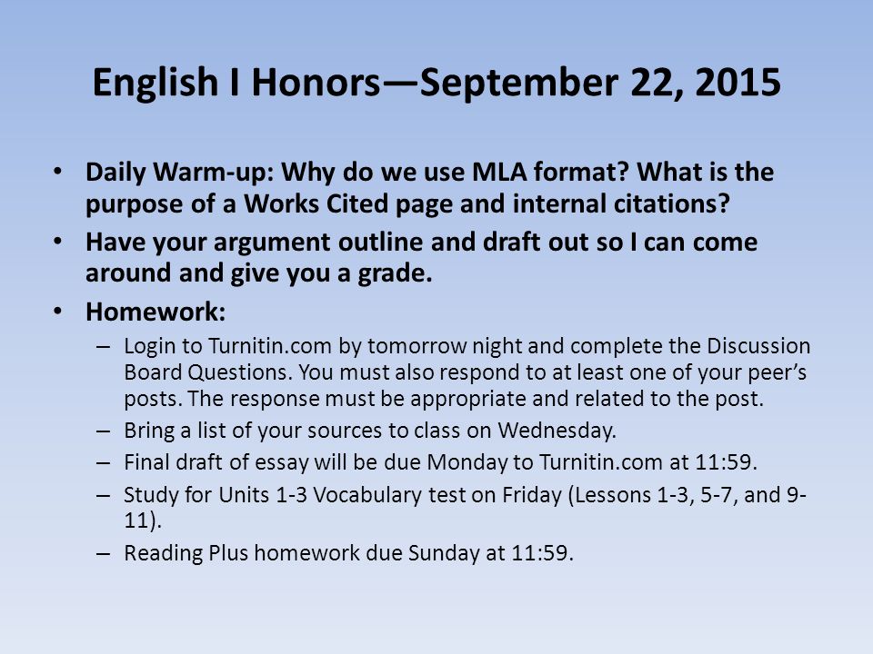mla format 2015