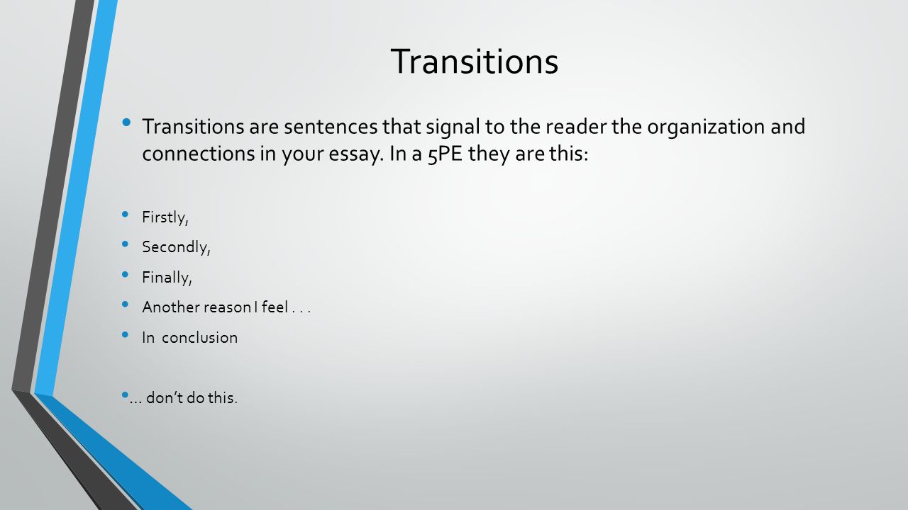essay transitions