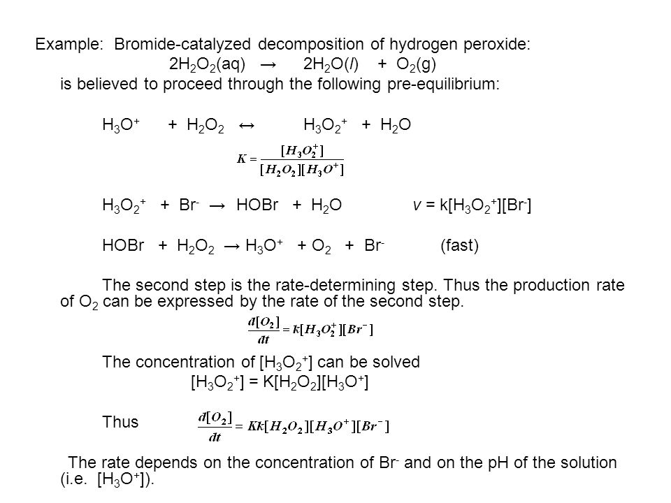 catalytic decomposition of hydrogen peroxide
