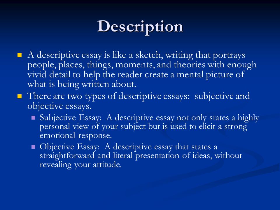 Objective essays