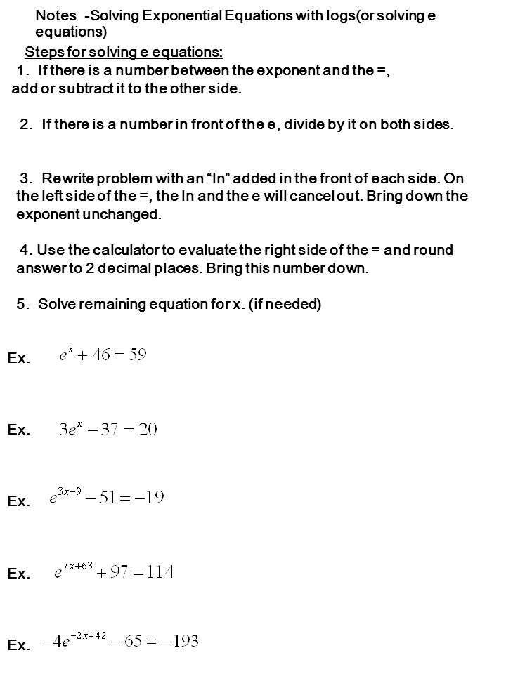Exponential Equation Solver Jennarocca Solving Exponential Equations With E Talkchannels