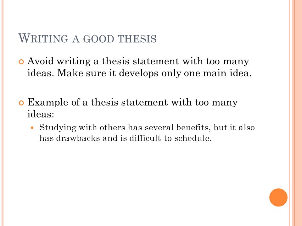 Peer editing thesis statement