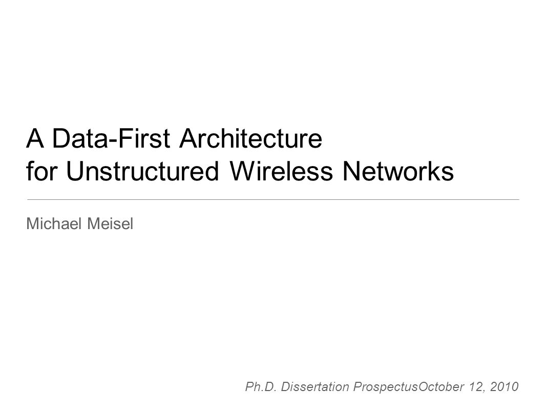 Application specific protocol architectures for wireless networks thesis