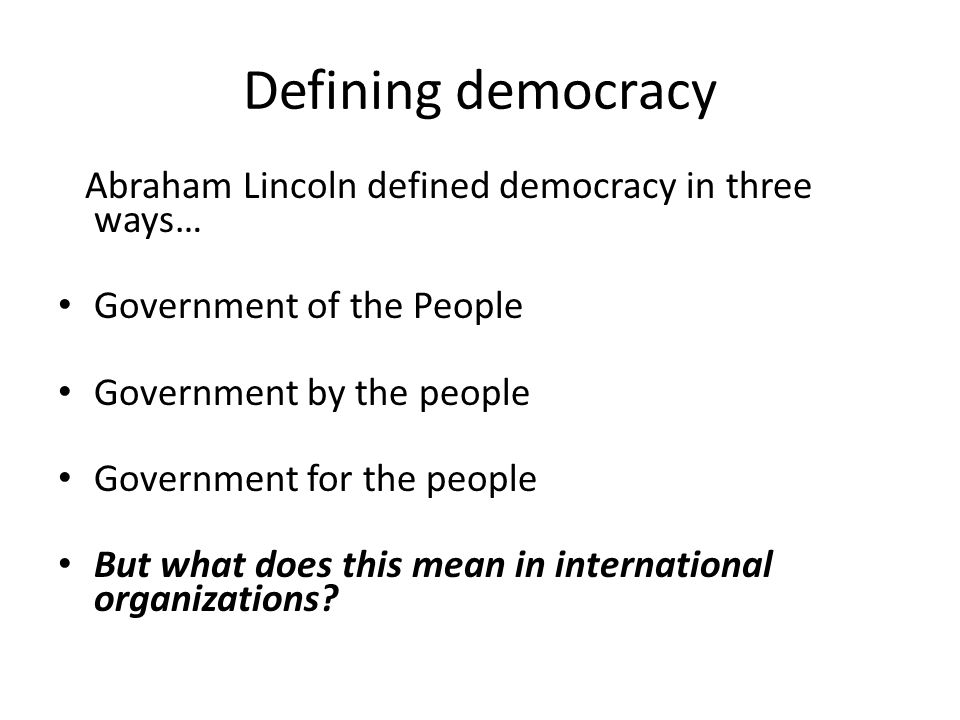 an introduction to the definition of democracy Introduction within the last if the definition of democracy involves only a low stand-ard, then differences among established democracies can hardly be identified. an introduction to the definition of democracy Introduction within the last if the definition of democracy involves only a low stand-ard, then differences among established democracies can hardly be identified.