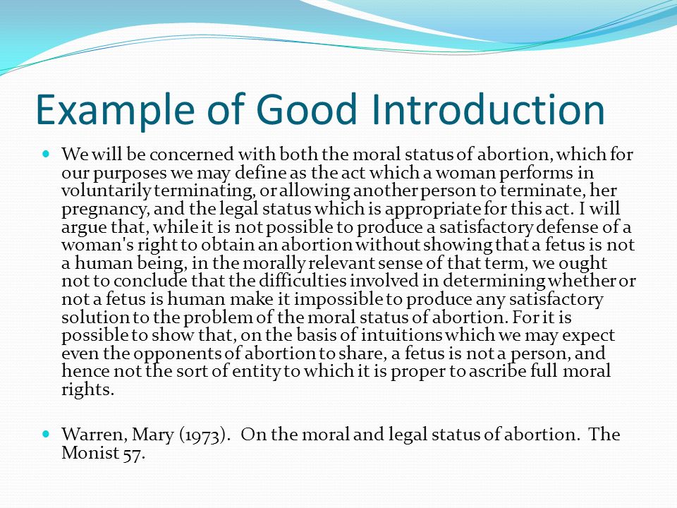 argumentative essay over abortion