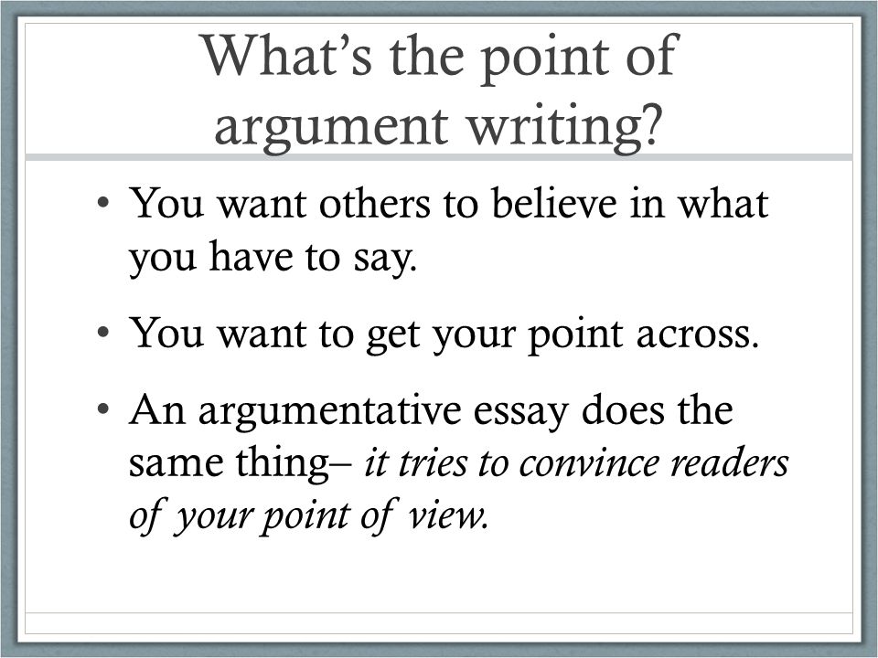 Writing An Argumentative Essay Middle School