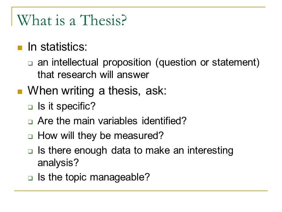 Help With Thesis Statements