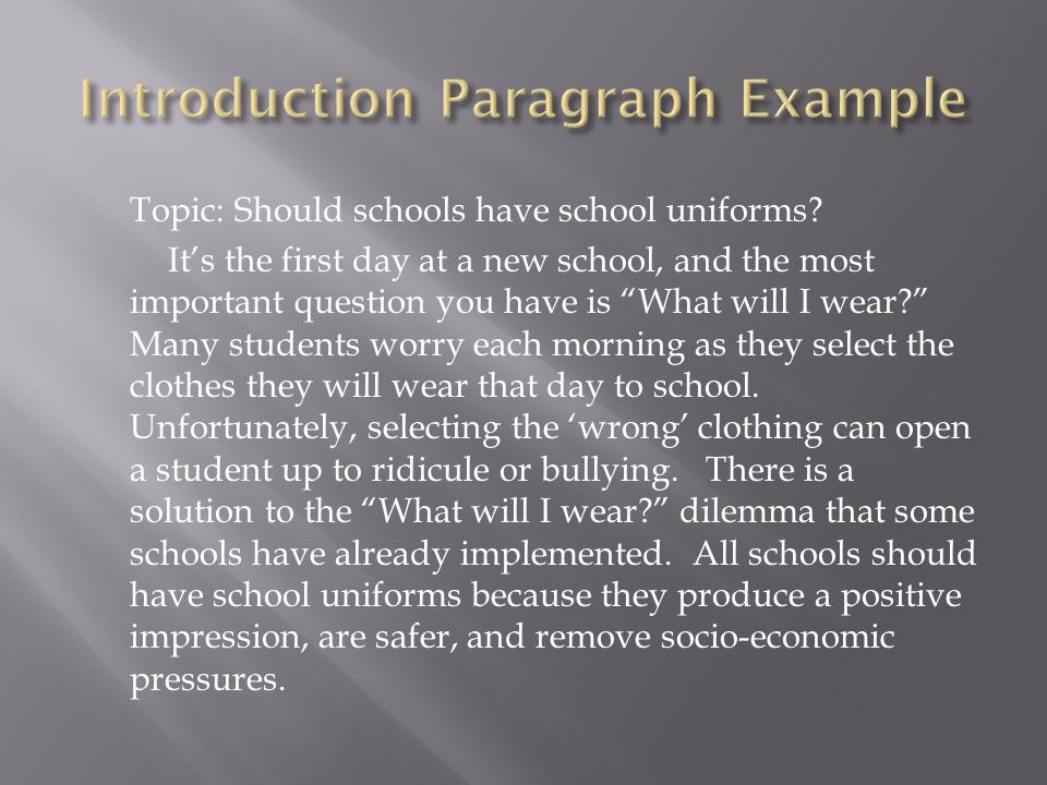 5 paragraph essay about school uniforms College links college reviews college essays we had to do an argumentive essay against school uniforms an argument against school uniforms i am a 10th. 5 paragraph essay about school uniforms College links college reviews college essays we had to do an argumentive essay against school uniforms an argument against school uniforms i am a 10th.