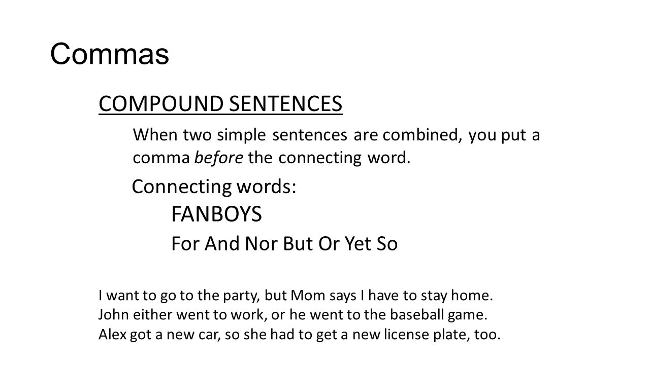 do you put a comma before but