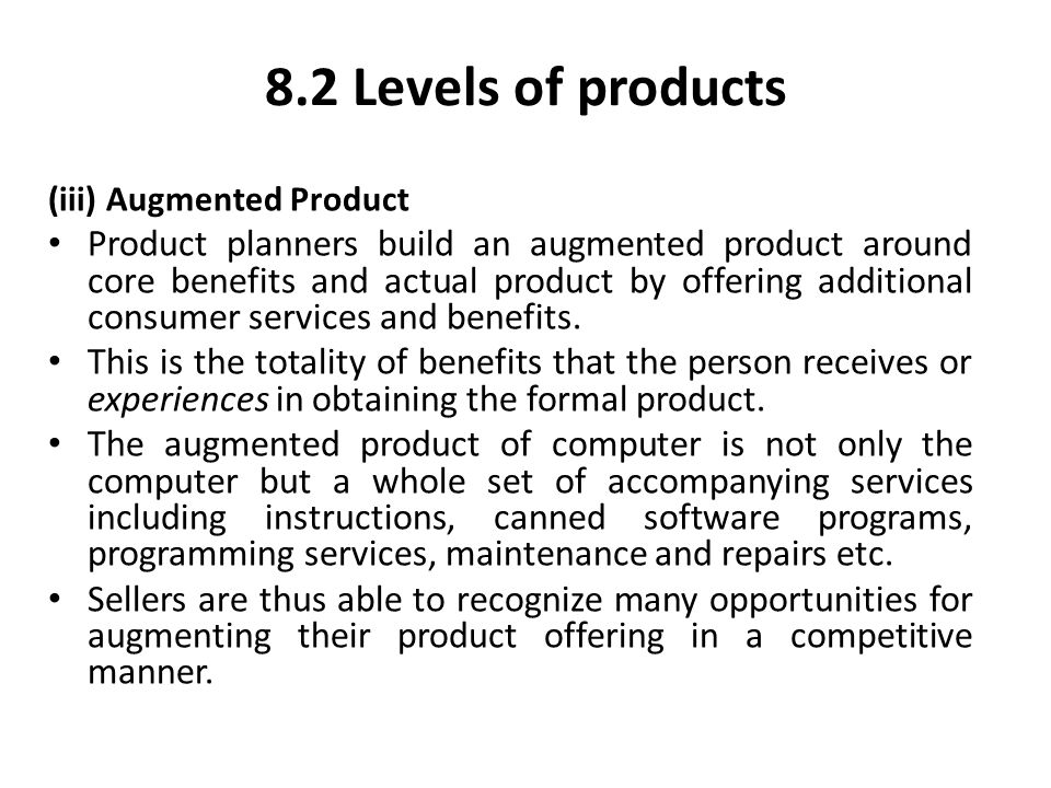 levels of products levels of products