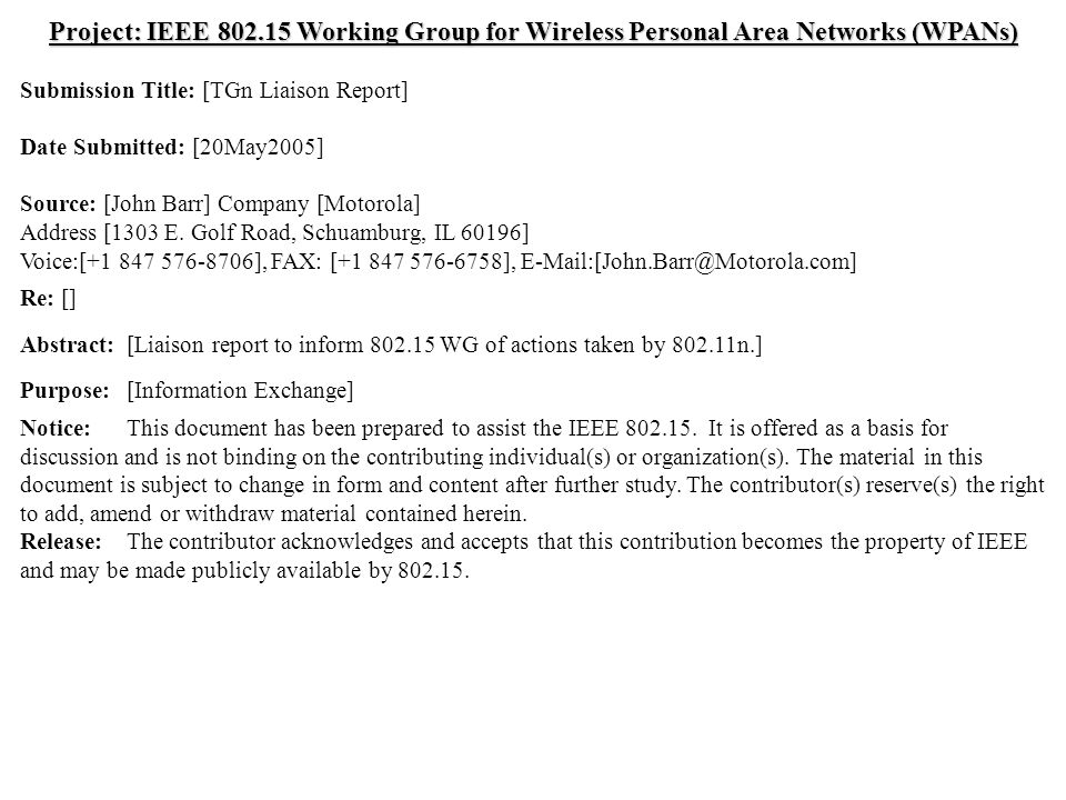 doc.: IEEE /0307r0 Submission May 2005 Dr.