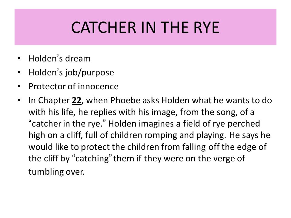 an analysis of phony in catcher in the rye by holden The catcher in the rye literary analysis essays the catcher in the rye by jd salinger is a story about childhood, and of finding one's self in society it is the story of holden caulfield and his everyday encounters and problems with other people in society the story depicts a week in the. an analysis of phony in catcher in the rye by holden The catcher in the rye literary analysis essays the catcher in the rye by jd salinger is a story about childhood, and of finding one's self in society it is the story of holden caulfield and his everyday encounters and problems with other people in society the story depicts a week in the.