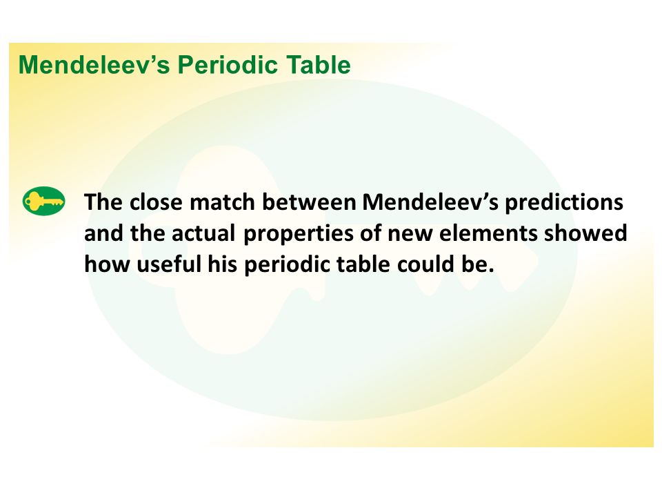 Periodic Table mendeleevs periodic table helped predict properties of : The Periodic Table Study it like the cool kids…. Physical Science ...