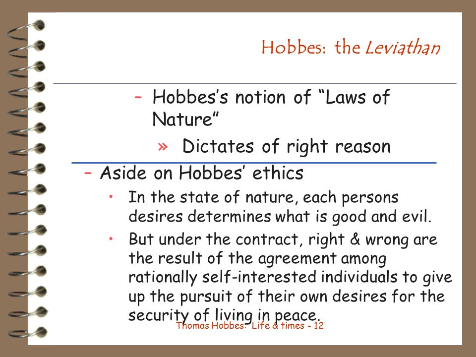 an analysis of the laws of nature by thomas hobbes an analysis of the laws of nature by thomas hobbes