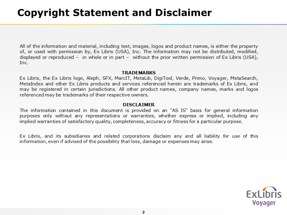 copyright disclaimer
