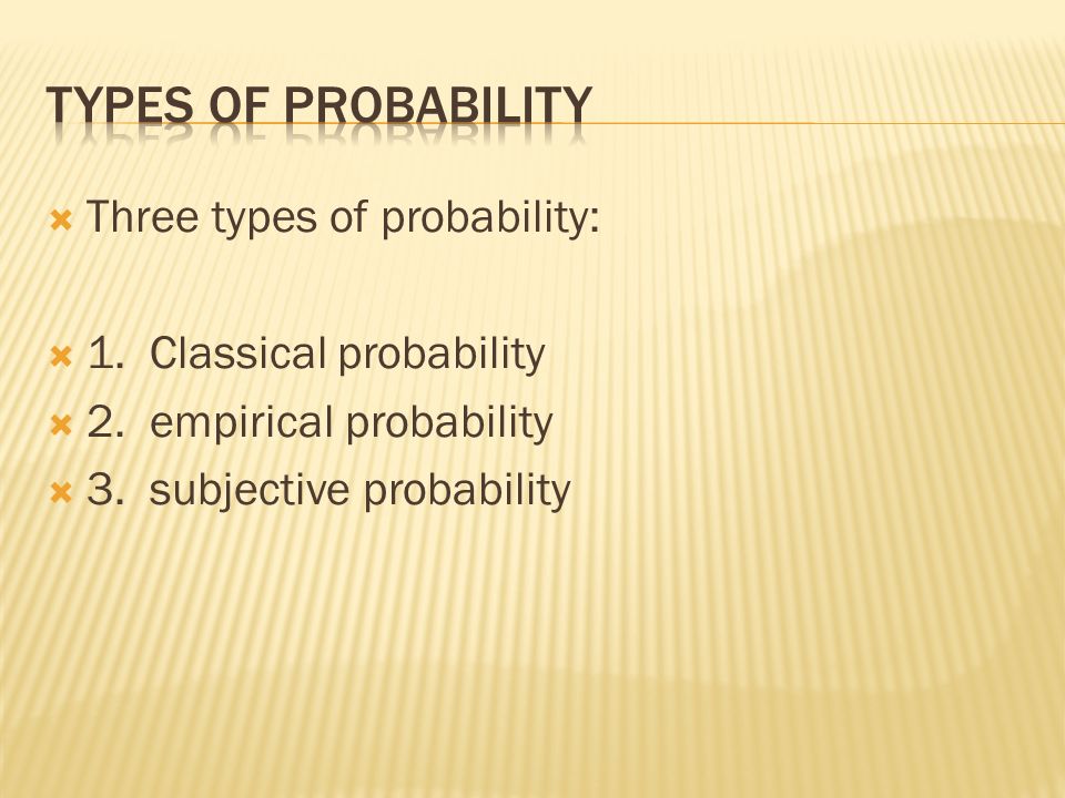types of probability