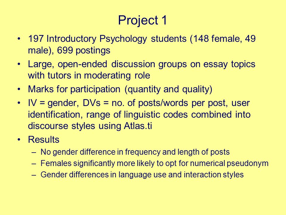 Essay questions gender differences