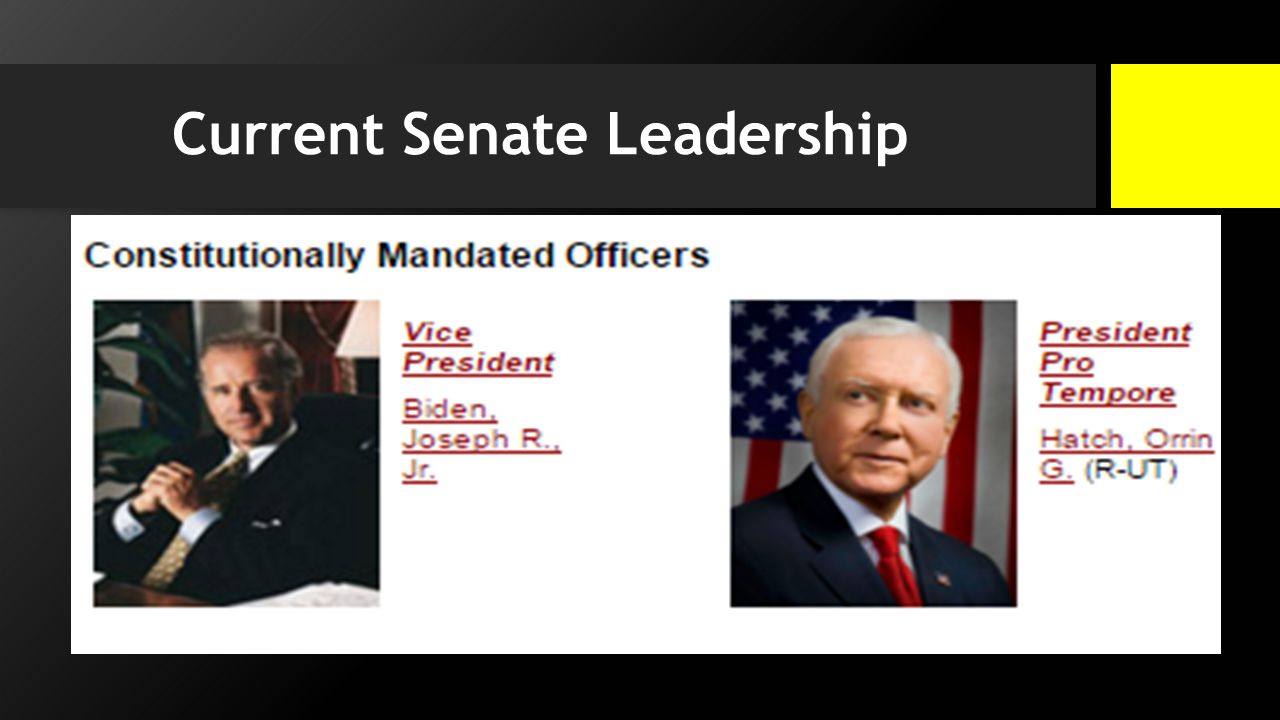 Current Senate Leadership