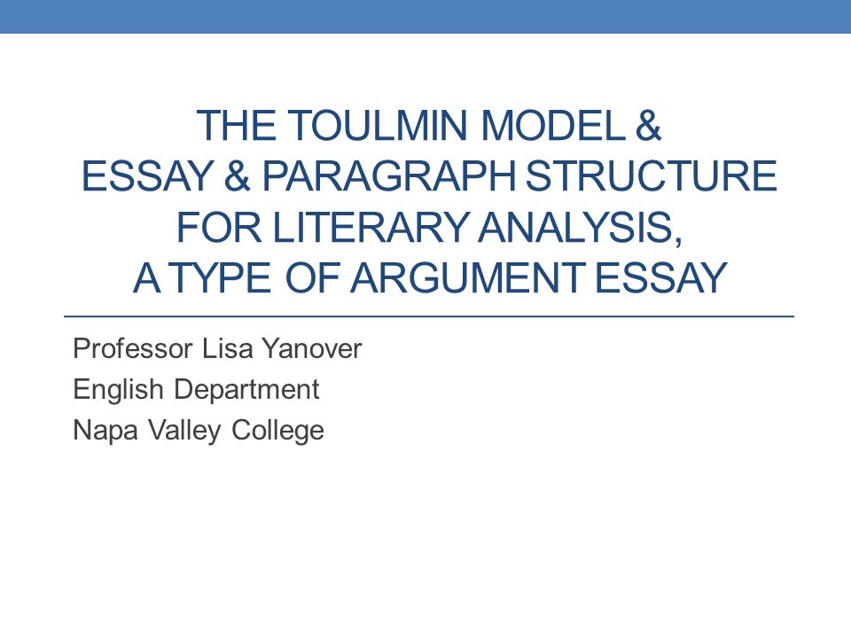 Structure Of Argumentative Essay