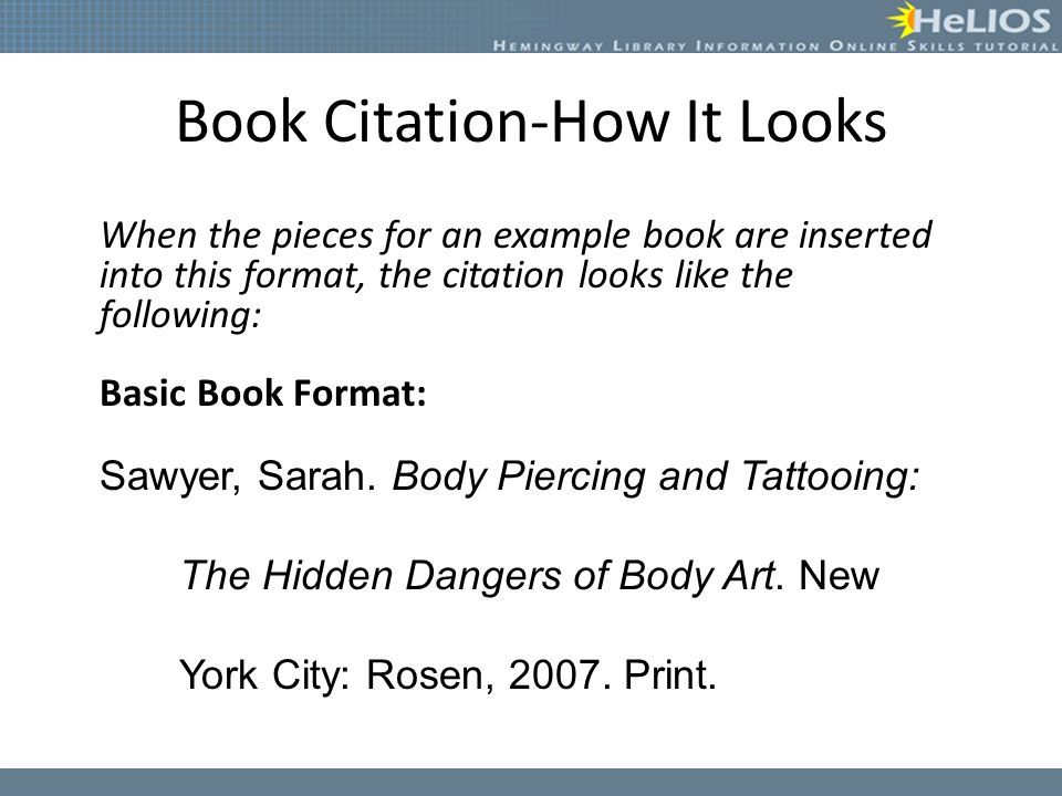 creating citations and works cited page objective students will basic format for books