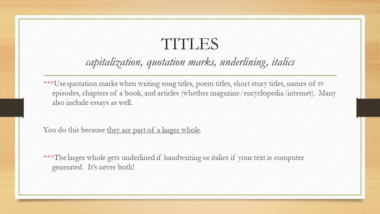 do you underline an article in an essay do you underline an article in an essay